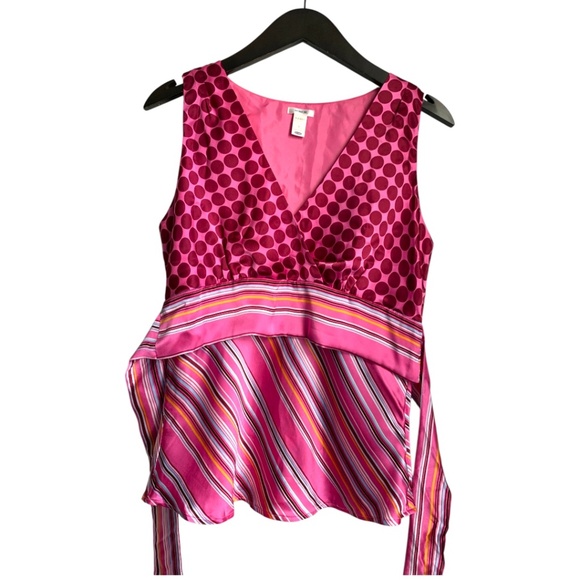 Old Navy Womens Babydoll Top Size Medium Y2K 2005 Shirt 100% Silk Vintage Blouse - Picture 1 of 7